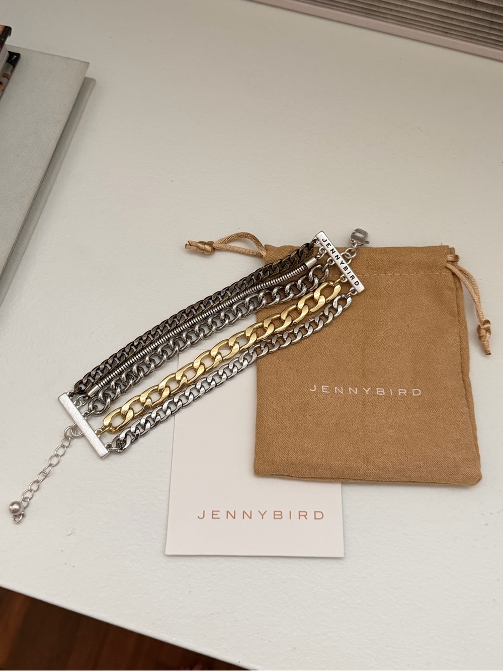 Jenny Bird Austin Cuff Five Strand Chain Bracelet